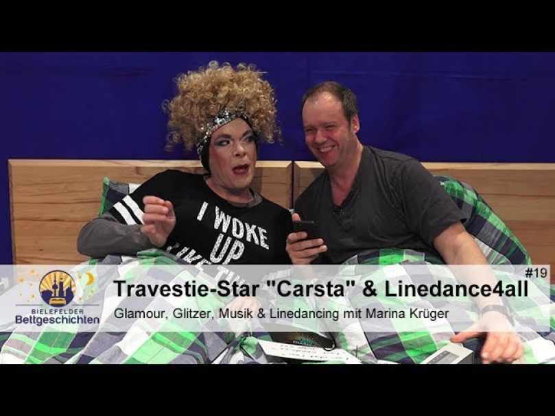 Travestiestar Carsta mit Moderator Oliver W. Schulte